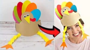 Easy DIY Paper Thanksgiving Turkey Hat Tutorial