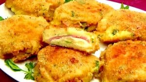 Easy Ham and Cheese Potato Cakes Recipe