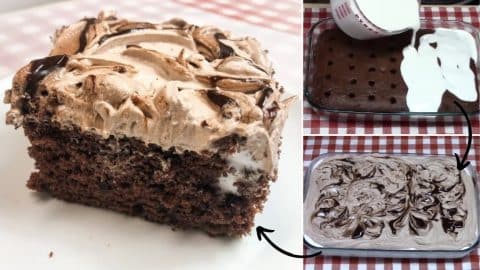 Easy Hot Chocolate Poke Cake Recipe | DIY Joy Projects and Crafts Ideas