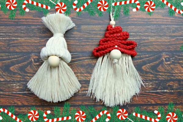 Easy Rope Christmas Gnomes DIY