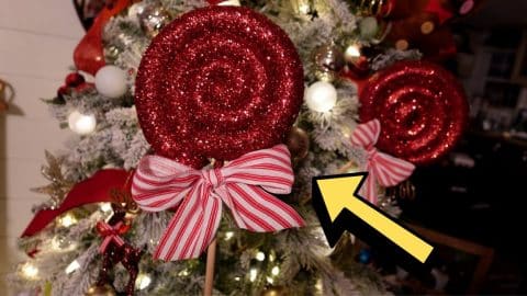 Giant DIY Christmas Lollipop Décor Tutorial | DIY Joy Projects and Crafts Ideas