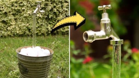 How To Make A DIY Floating Faucet Fountain | DIY Joy Projects and Crafts Ideas