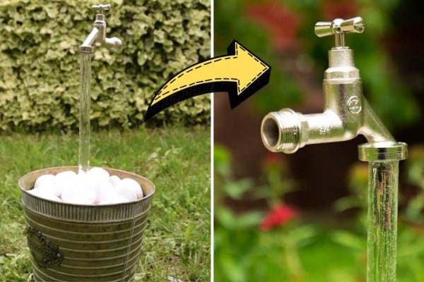 How To Make A DIY Floating Faucet Fountain