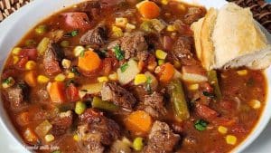 Stovetop Loaded Beef & Vegetable Soup Recipe