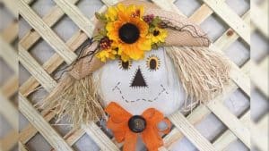 Super Easy Scarecrow Wreath Tutorial