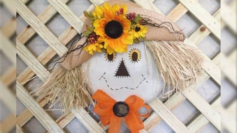 Super Easy Scarecrow Wreath Tutorial | DIY Joy Projects and Crafts Ideas