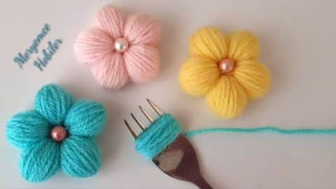 Super Easy Woolen Flower DIY | DIY Joy Projects and Crafts Ideas