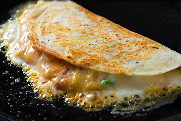 Cheesy potato quesadilla recipe
