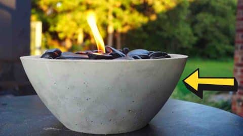 Easy DIY Concrete Gel Fire Pit | DIY Joy Projects and Crafts Ideas