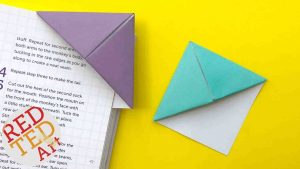 Easy DIY Origami Corner Bookmark
