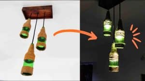 DIY Hanging Lamps Using Wine Bottles