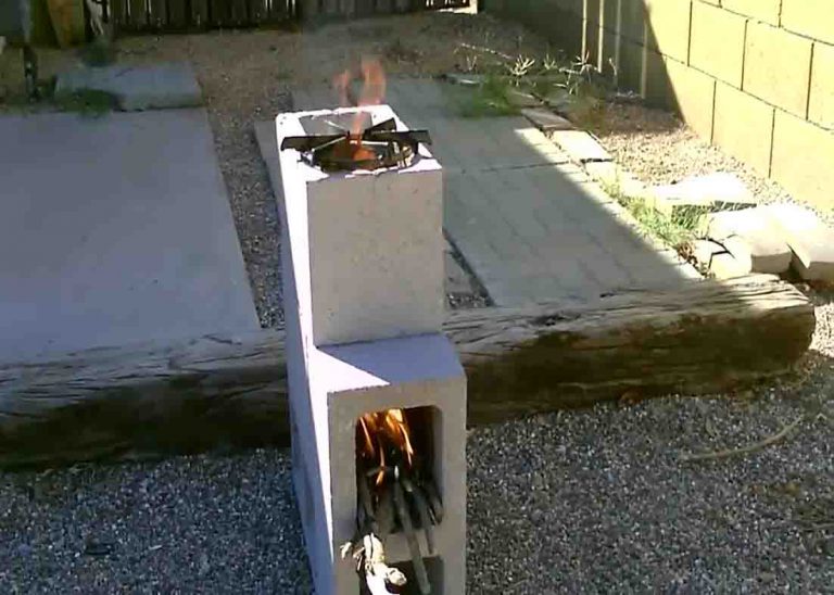 DIY Rocket Stove Using Cinder Blocks