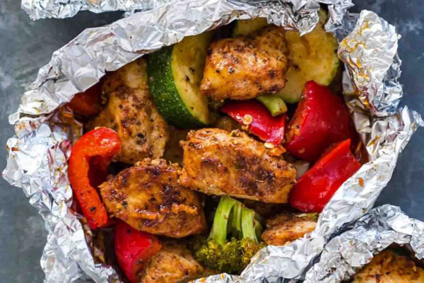 Foil pack cajun chicken and veggies recipe