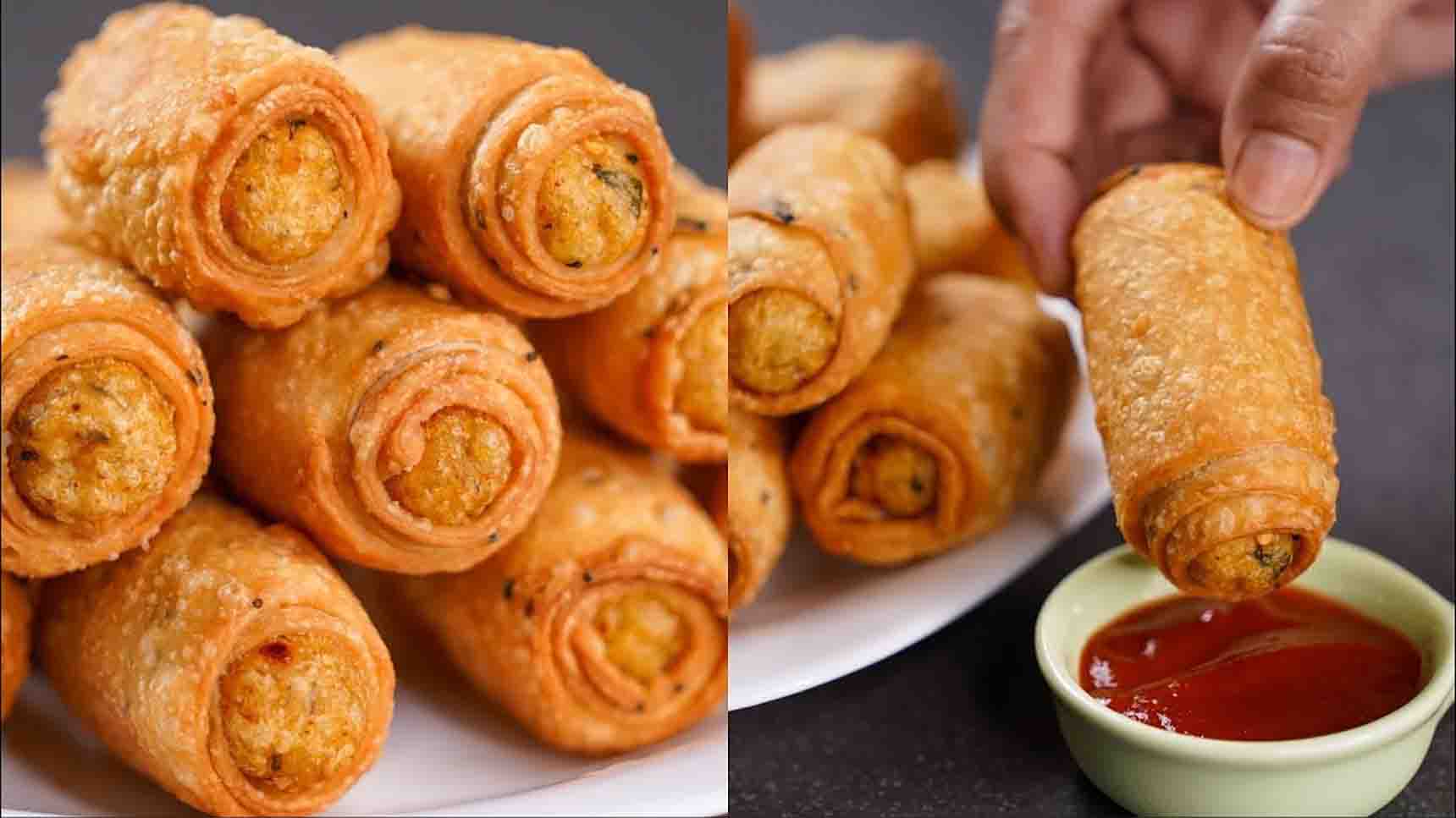 Potato Roll Samosa Recipe | DIY Joy Projects and Crafts Ideas