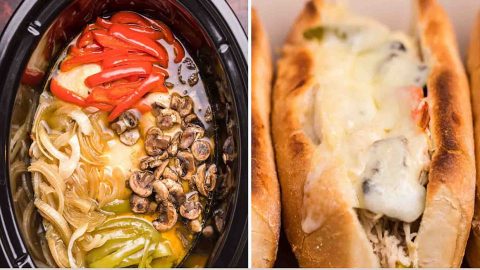 Slow Cooker Chicken Philly Cheese Steaks | DIY Joy Projects and Crafts Ideas