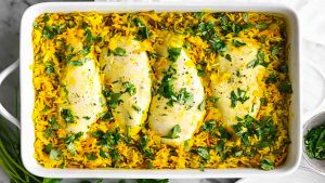 Healthy Turmeric Chicken and Rice Casserole Recipe