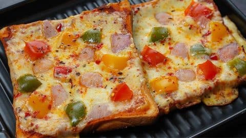10-Minute Pan Fried Pizza Bread Recipe | DIY Joy Projects and Crafts Ideas