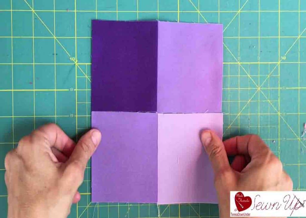 Making the first easy quilt block for beginners