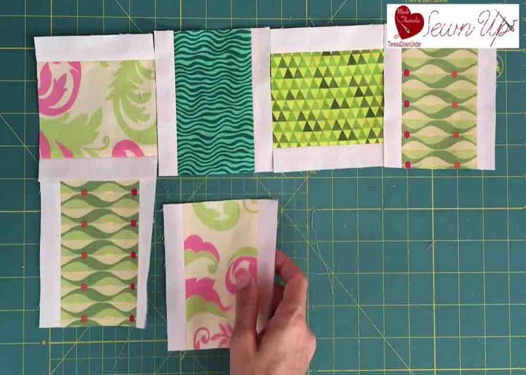 Making the second easy quilt block for beginners
