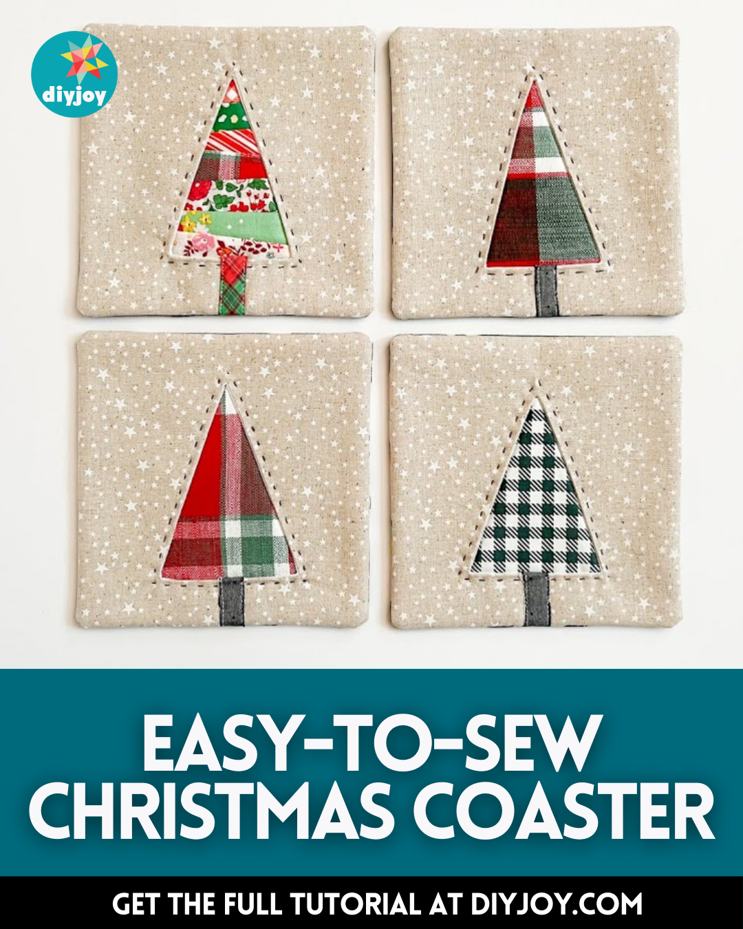 Beginner-Friendly Christmas Coaster Sewing Tutorial - DIY Joy
