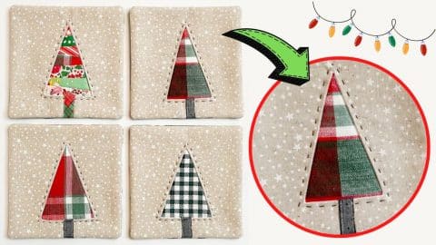 Beginner-Friendly Christmas Coaster Sewing Tutorial | DIY Joy Projects and Crafts Ideas
