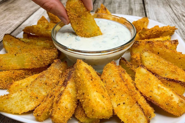 Crispy Fried Garlic Parmesan Potato Recipe