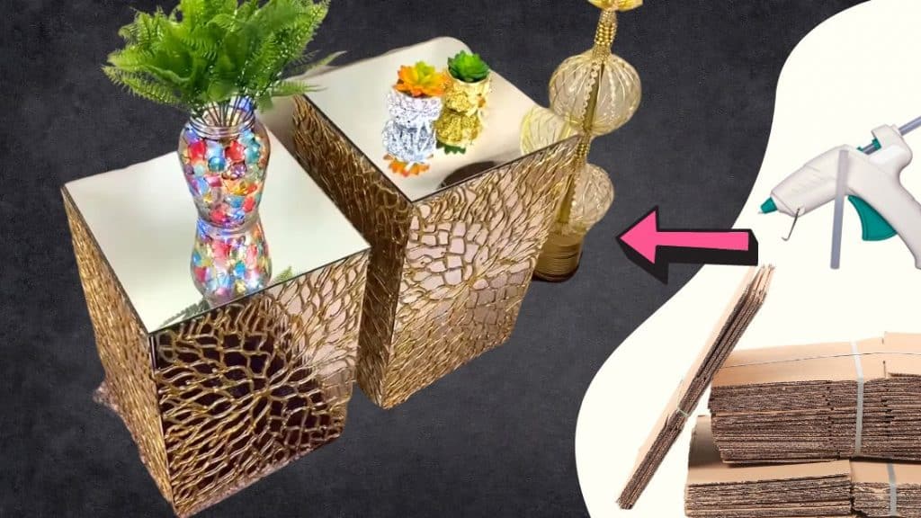 DIY Luxurious Side Table Using Glue Gunย