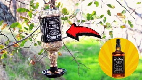 DIY Upcycled Jack Daniel’s Bird Feeder Tutorial | DIY Joy Projects and Crafts Ideas