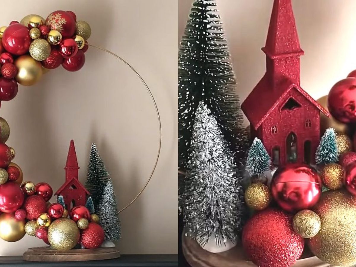Dollar Tree Christmas Centerpiece Decor Diy