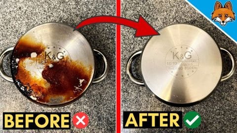 1-Minute Burnt Pot Cleaning Hack | DIY Joy Projects and Crafts Ideas