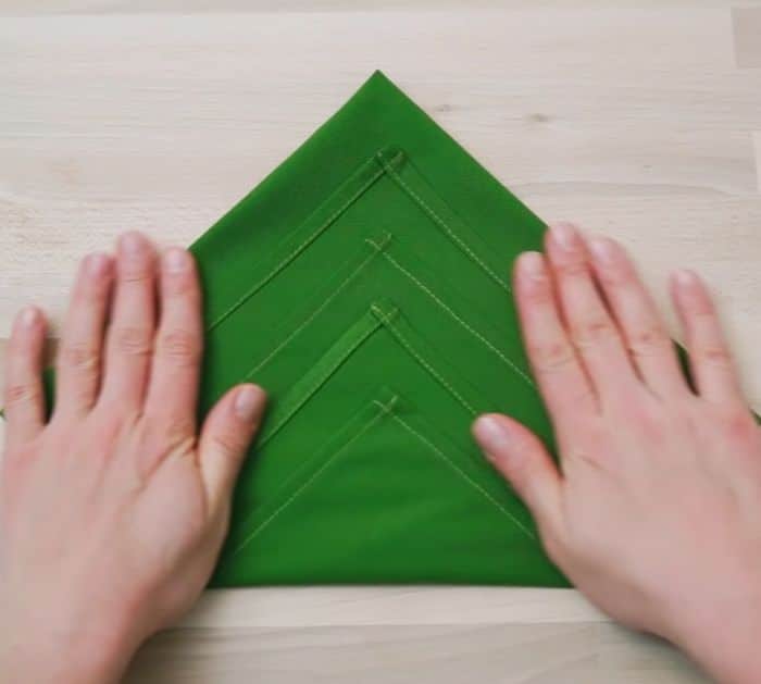 Easy Christmas Tree Napkin Folding