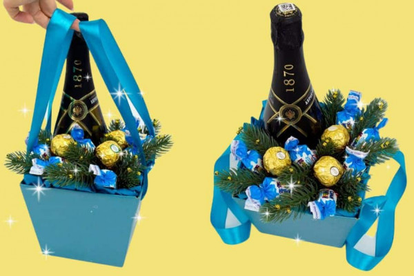 Easy DIY New Year's Bouquet Gift