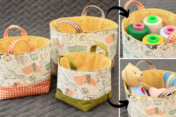 Easy Mini Basket Sewing Tutorial For Beginners