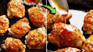 Easy Skillet Honey Garlic Chicken Thighs Recipe