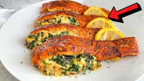 Easy-To-Make Spinach & Crab Stuffed Salmon | DIY Joy Projects and Crafts Ideas