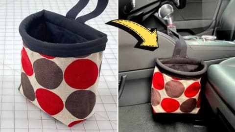 Easy-To-Sew Mini Car Trash Bag | DIY Joy Projects and Crafts Ideas