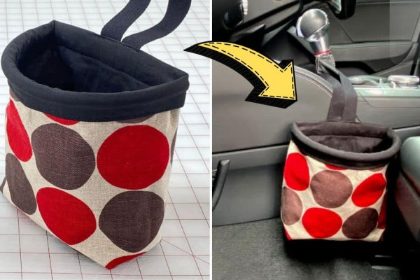 Easy-To-Sew Mini Car Trash Bag