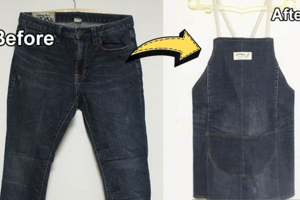 How To Upcycle Denim To Apron