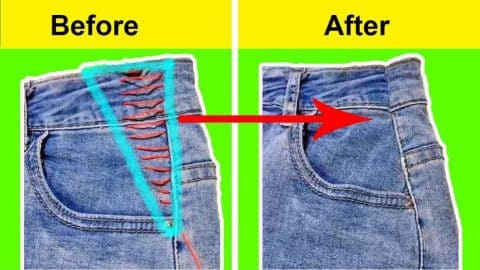 How to Downsize the Waist of Jeans | DIY Joy Projects and Crafts Ideas