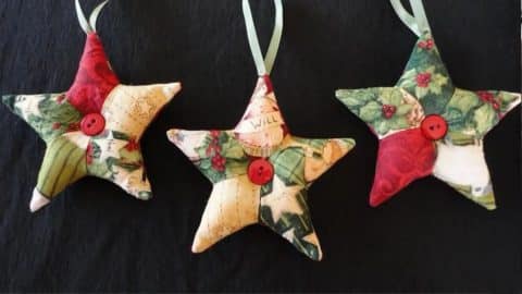Scrappy Patchwork Star Ornaments Sewing Tutorial For beginners | DIY Joy Projects and Crafts Ideas