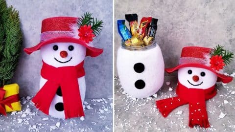 Snowman Candy Jar DIY | DIY Joy Projects and Crafts Ideas