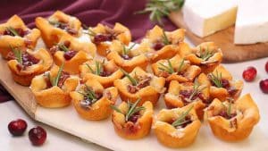 Baked Cranberry Brie Bites Recipe