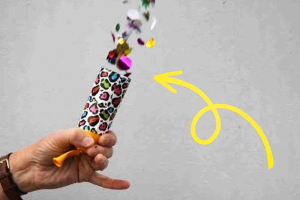 DIY Confetti Canon From Recycled Materials