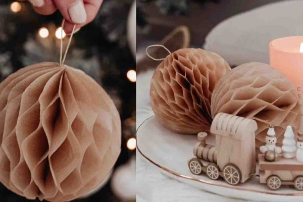 DIY Honeycomb Christmas Ornaments Tutorial