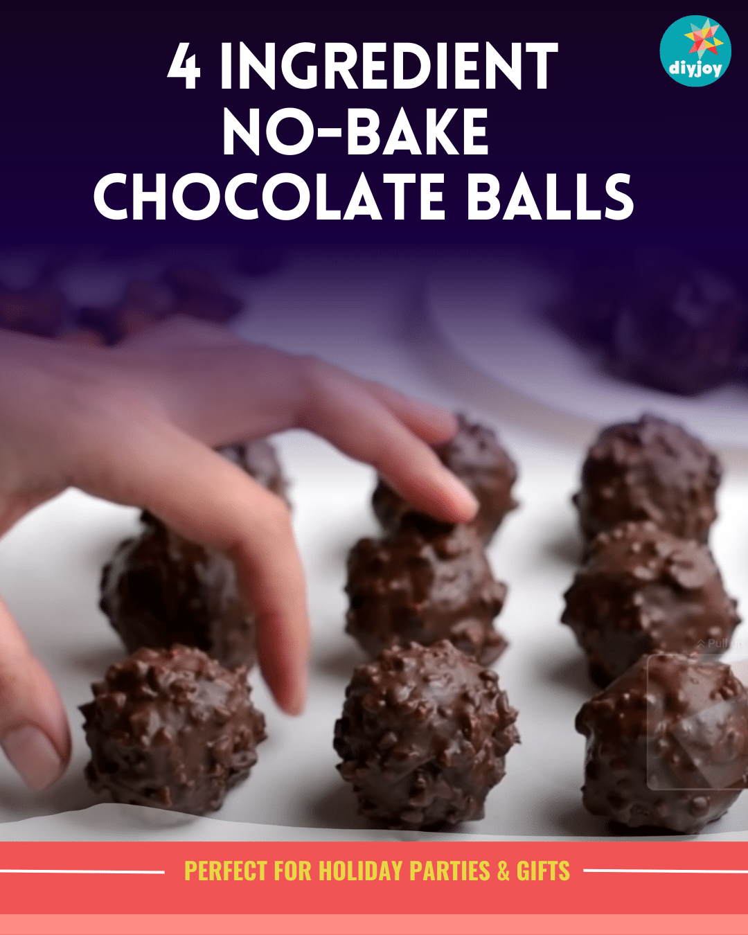 4-Ingredient No-Bake Chocolate Balls Recipe - DIY Joy
