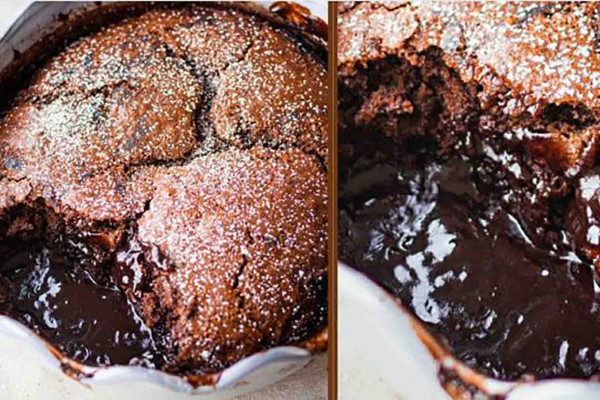 Hot fudge cake with molten sauce recipe