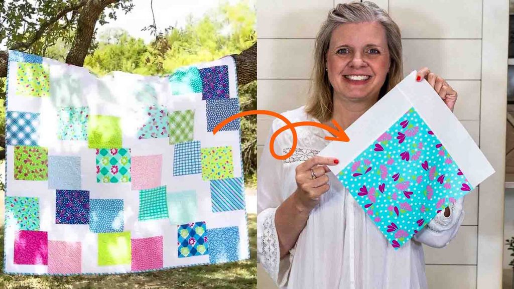 Layer cake tumble quilt tutorial