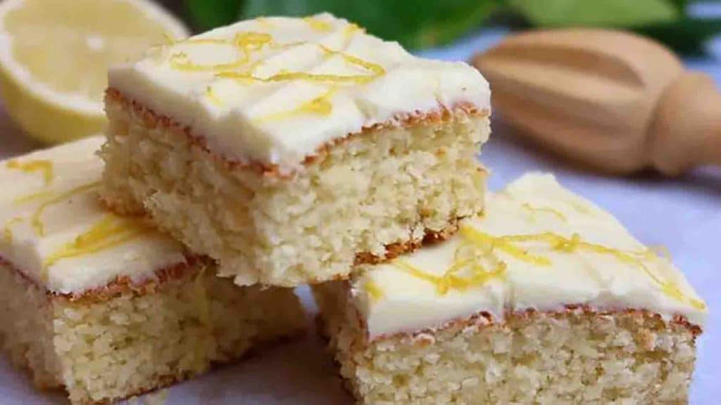 One-bowl coconut lemon slice recipe