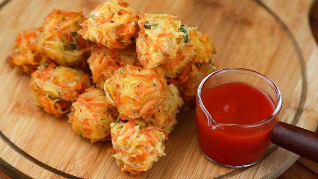 Potato and carrot fritters recipe