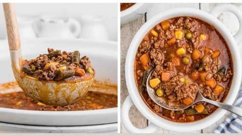 Slow Cooker Hamburger Soup Recipe | DIY Joy Projects and Crafts Ideas